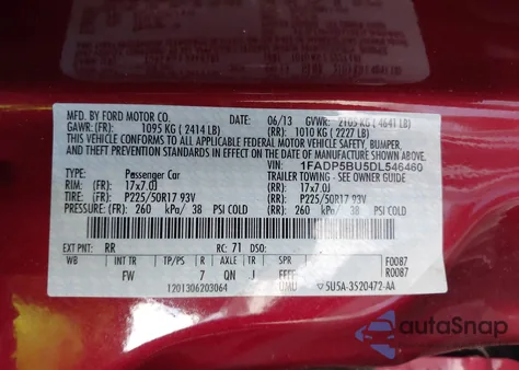 2013 Ford C-Max Hybrid Sel from USA, damaged, VIN 1FADP5BU5DL546460